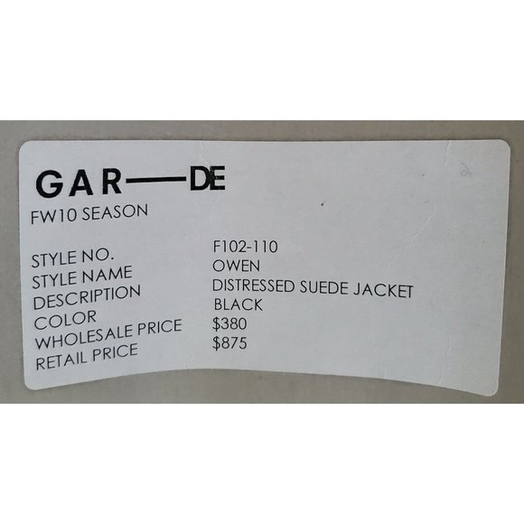 GAR-DE DESIGNER WOMENS BLACK DISTRESSED SUEDE ASYMMETRIC BIKER JACKET NWT - Picture 10 of 12